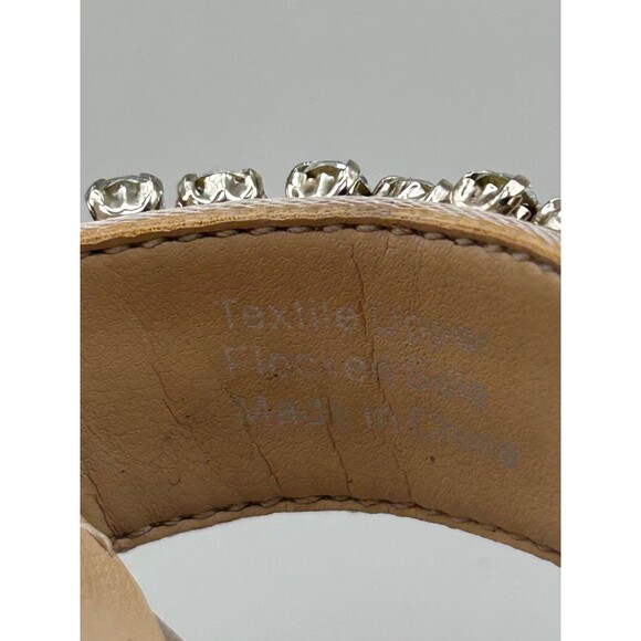 Jewel Badgley Mischka Women's James Block Heel Sandals Champagne Rhinestone 7 - Picture 8 of 8